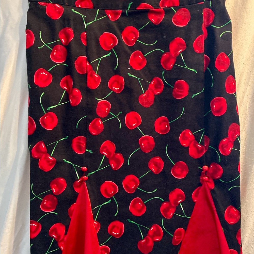 Stella Mae’s Boutique Cherry Print Skirt + Matching Earrings | Size 10–12
